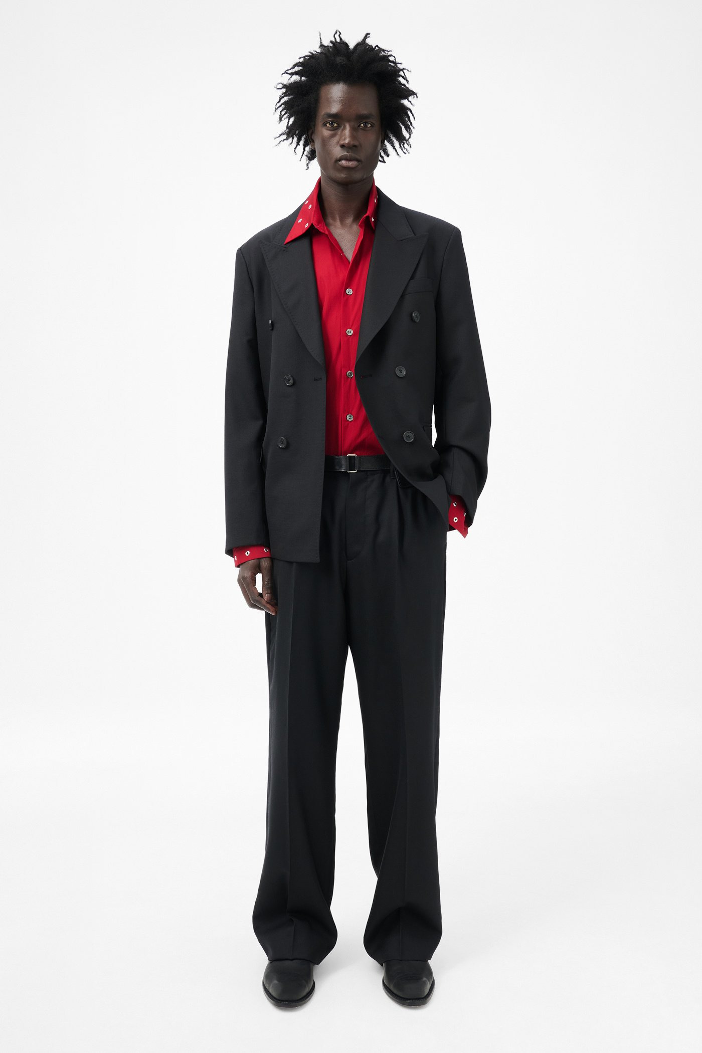 Unconstructed DB Blazer Black Panama Wool - 2