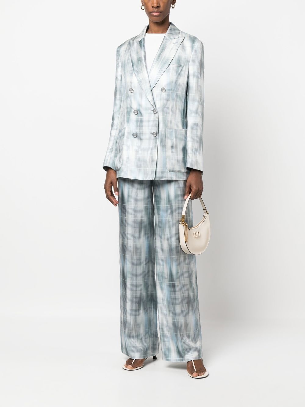 Prince of Wales silk trousers - 2