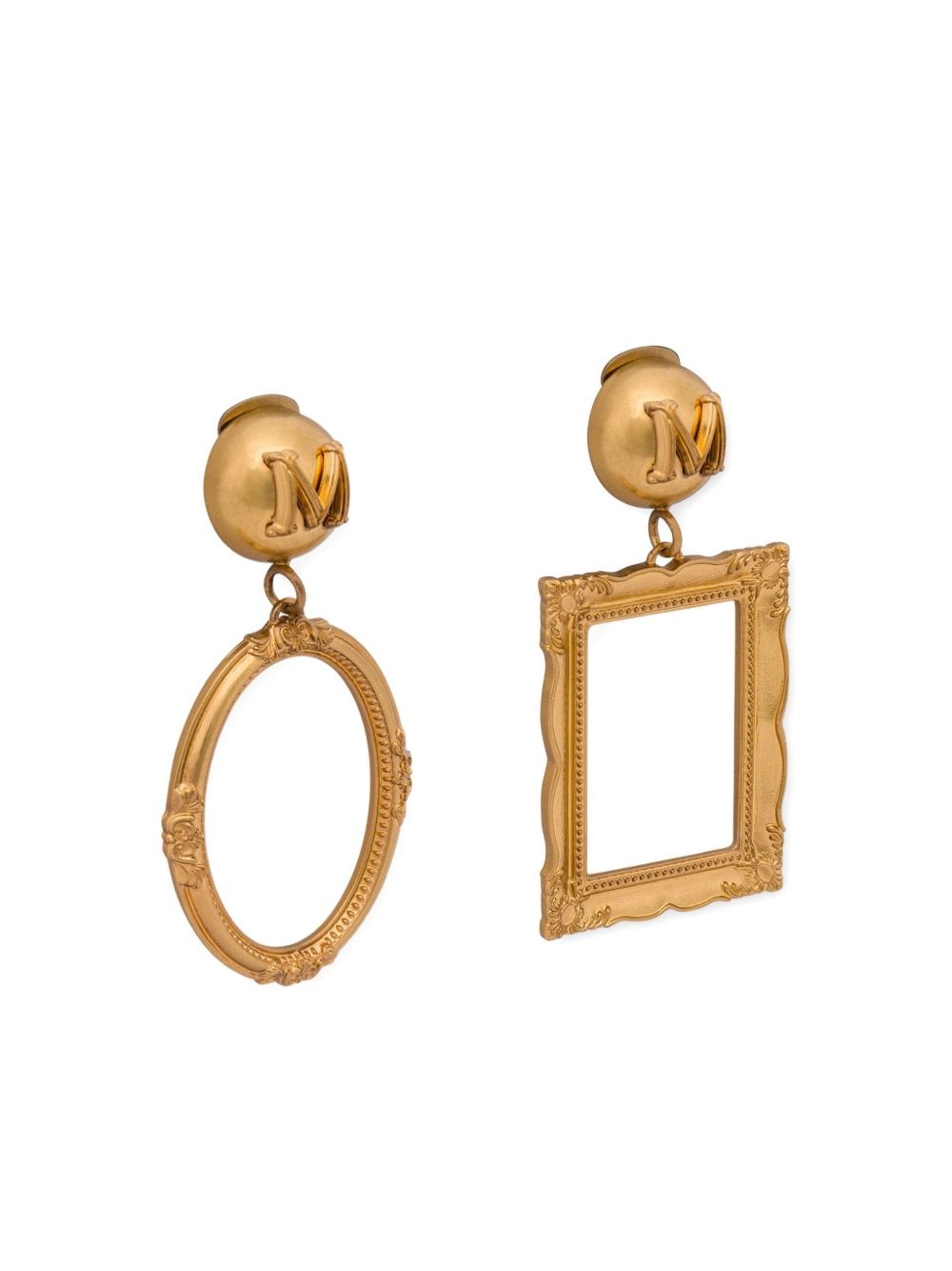 frame-pendant earrings - 2