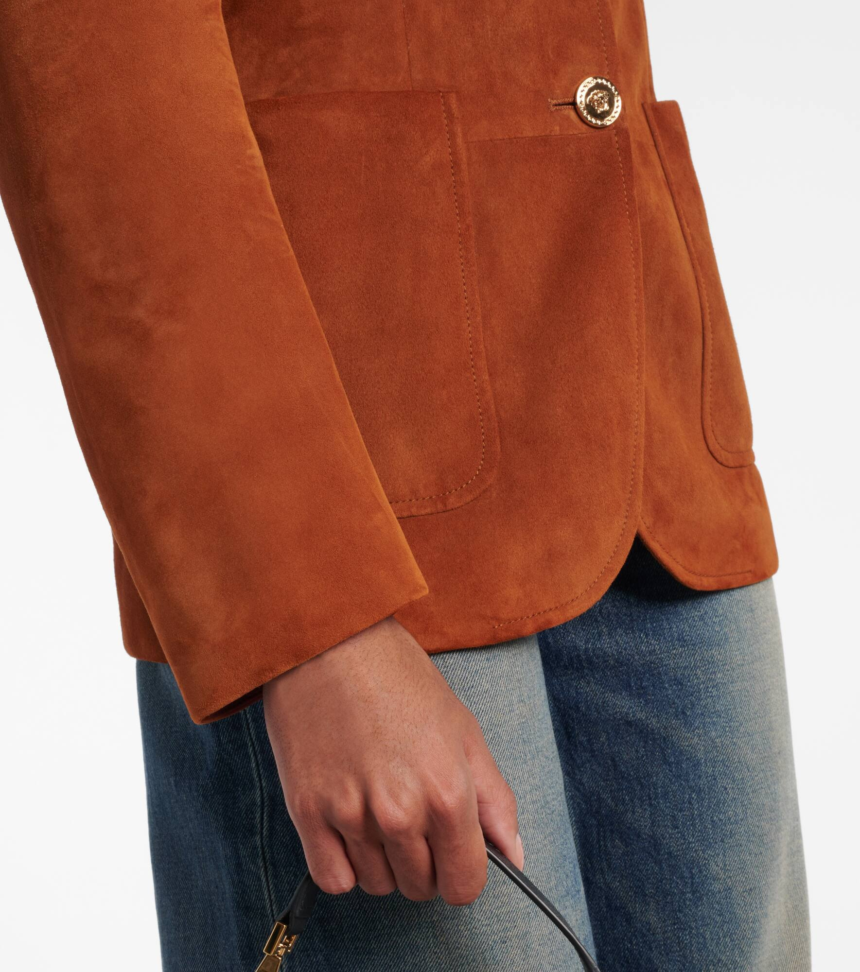 Medusa suede blazer - 5