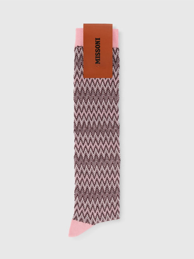 Missoni Long zig zag cotton socks outlook