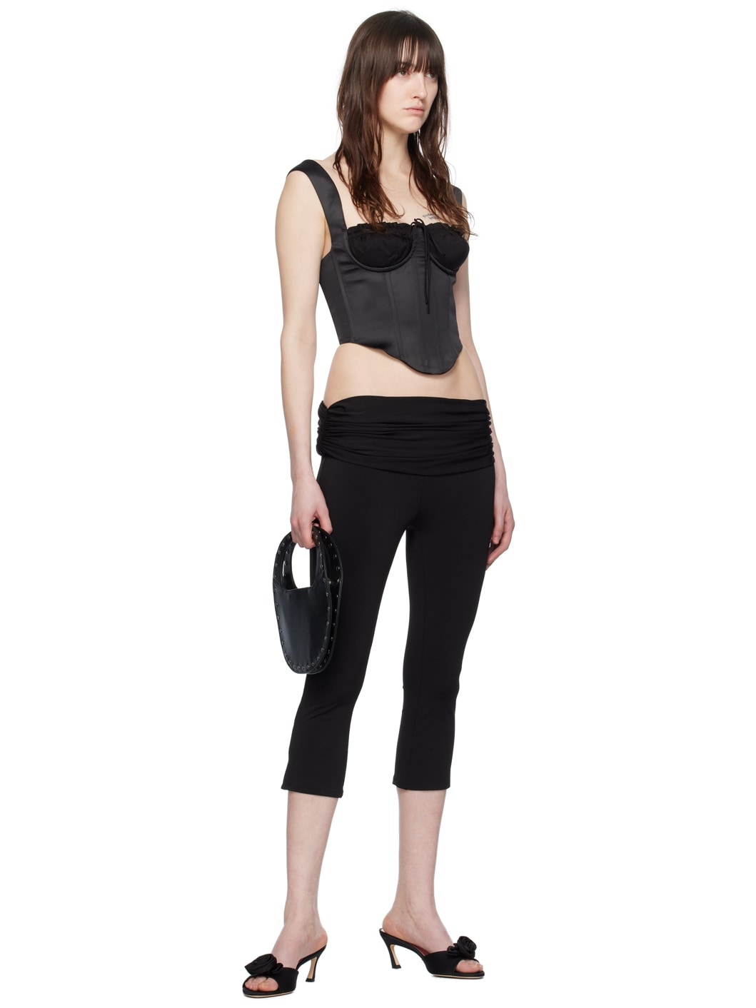 Black Square Neck Tank Top - 4