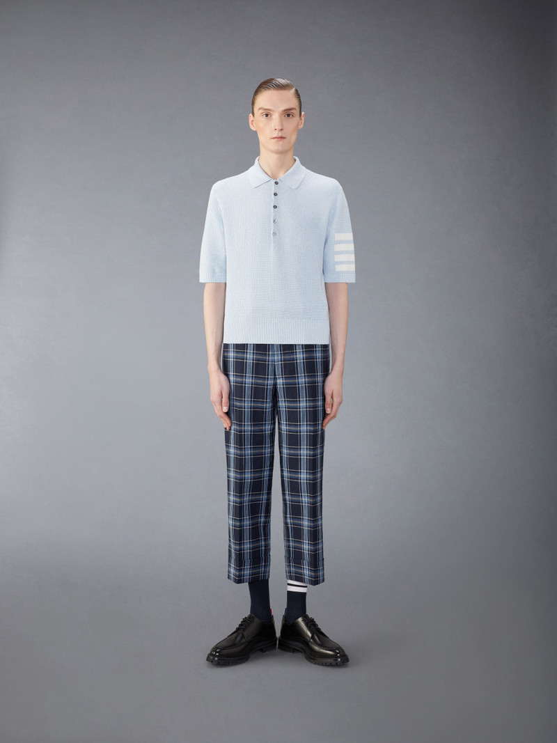 4-Bar waffle-knit polo shirt 3