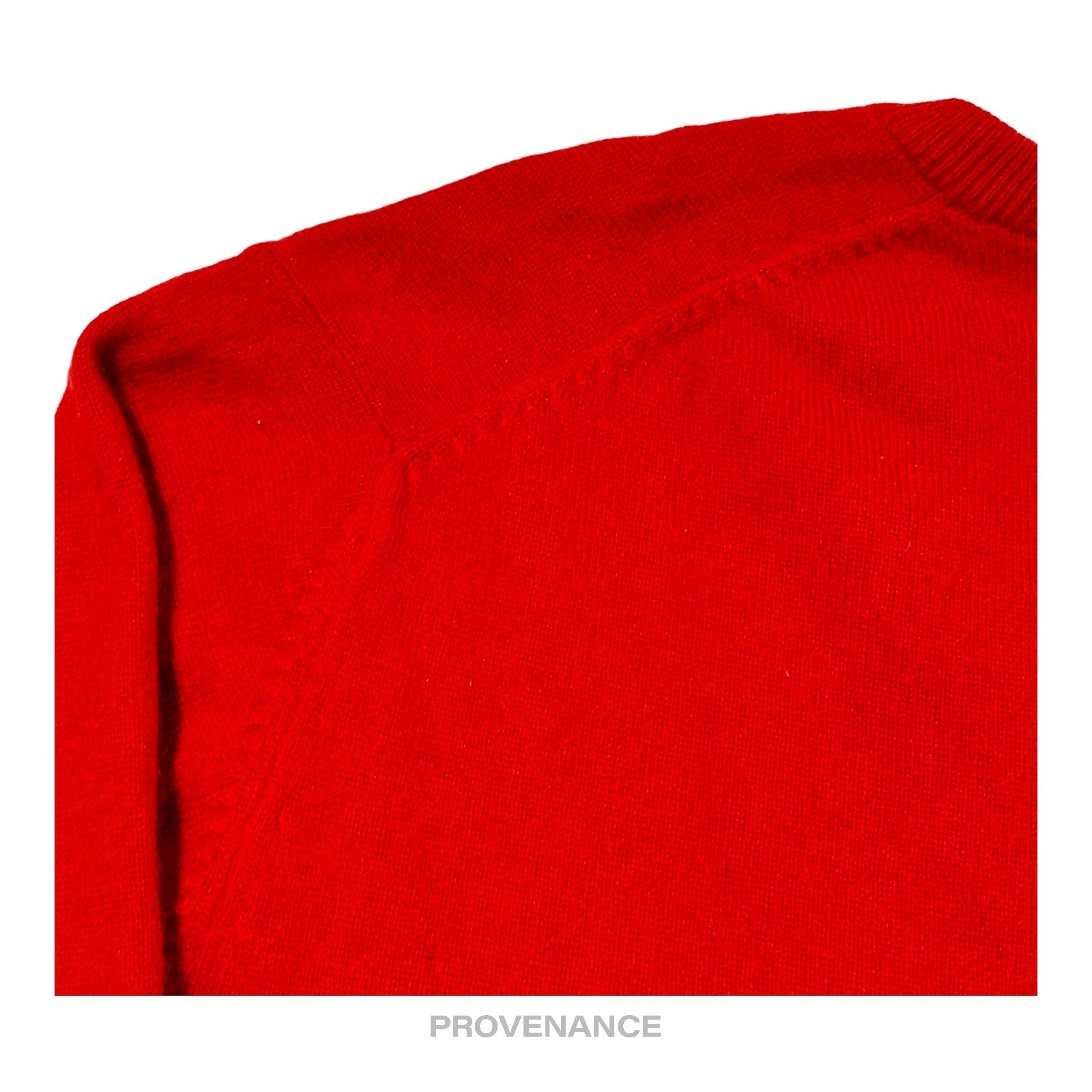Christian Dior Sports - Christian Dior Golf Logo V Neck Sweater - Fine Wool Red S - 5