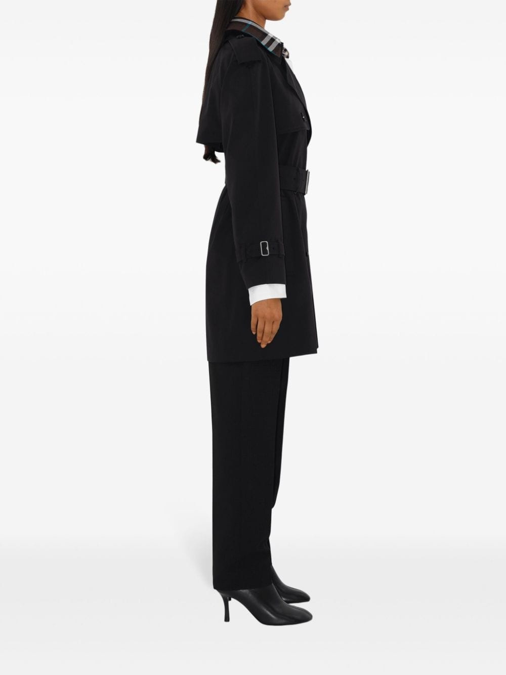 detachable-collar trench coat - 3