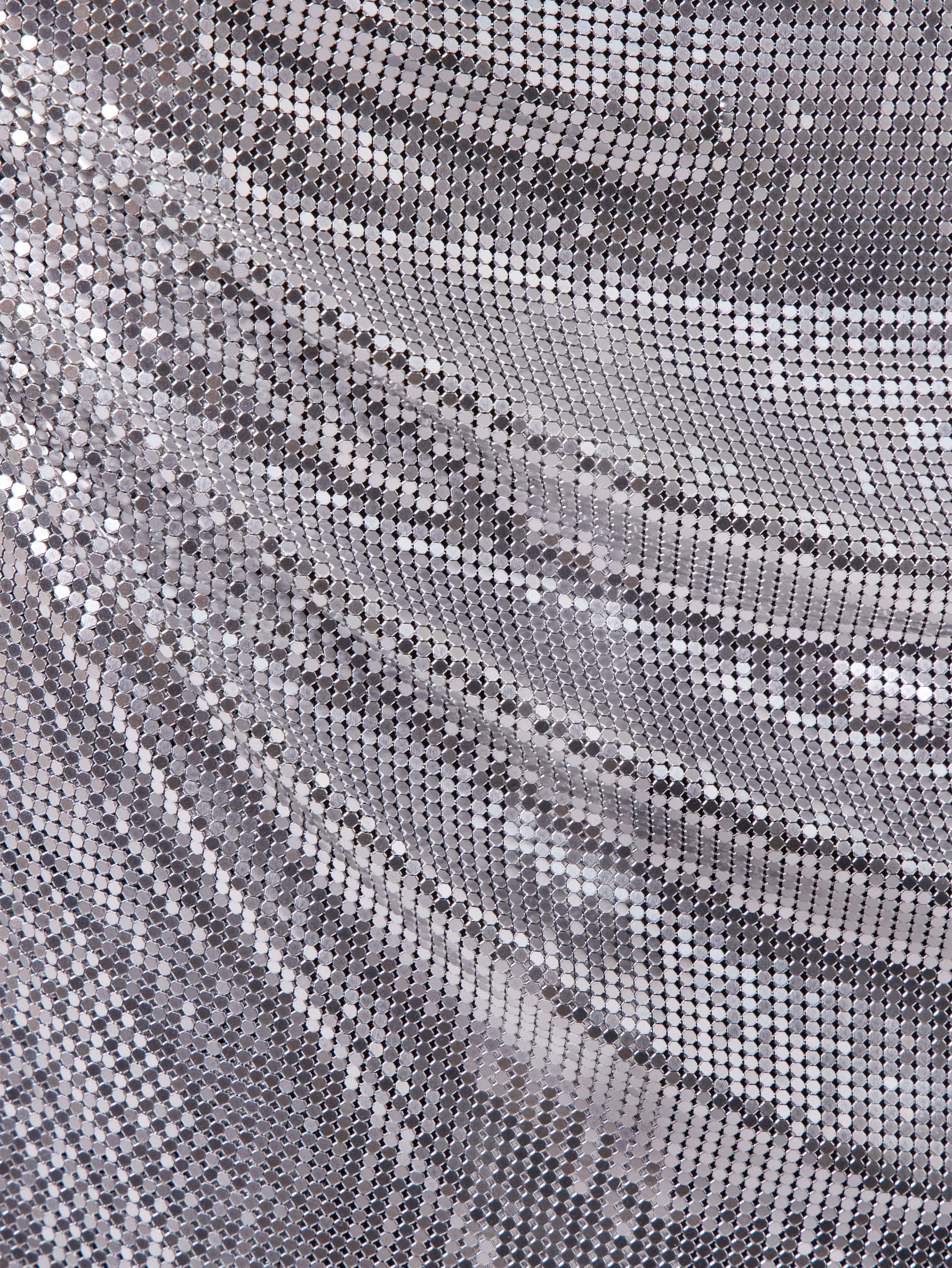 SILVER DRAPÉ PRESSION DRESS IN CHAINMAIL - 8