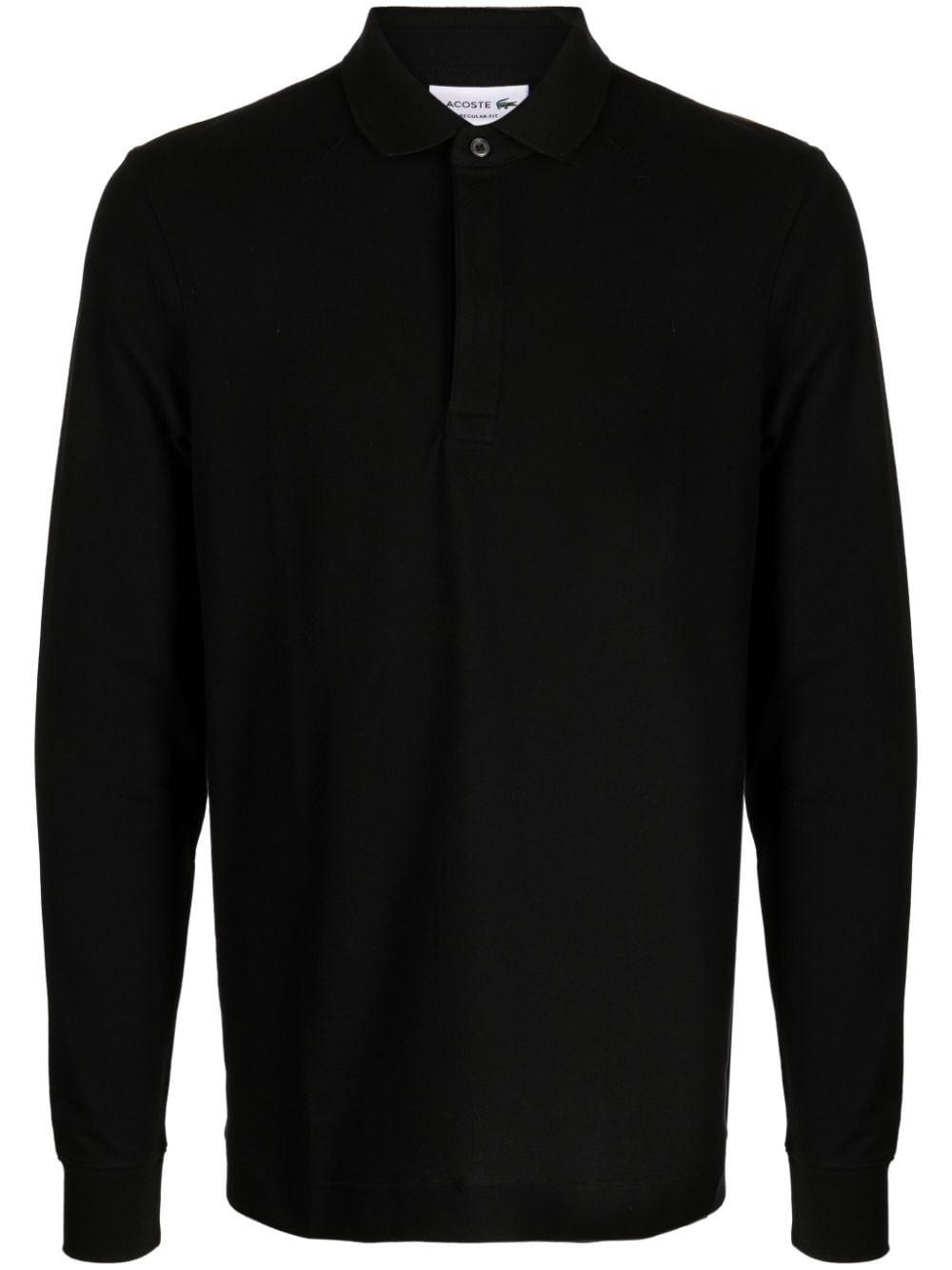 logo-patch long-sleeve polo shirt - 1