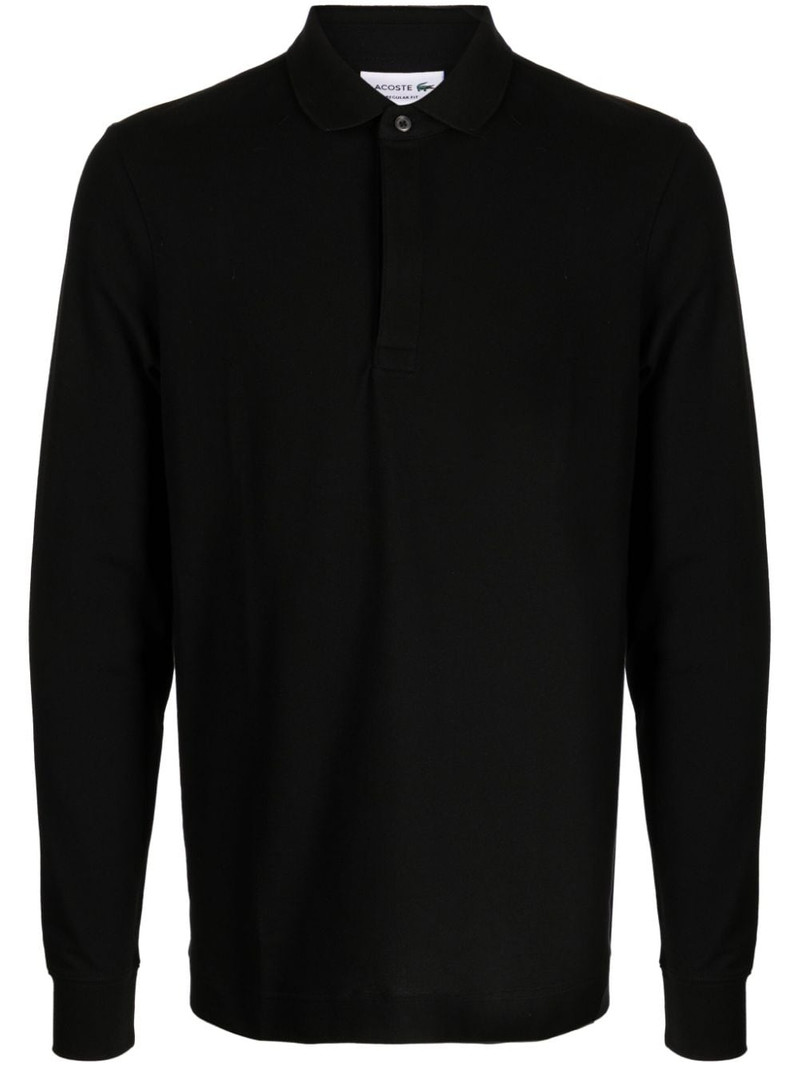 logo-patch long-sleeve polo shirt 1