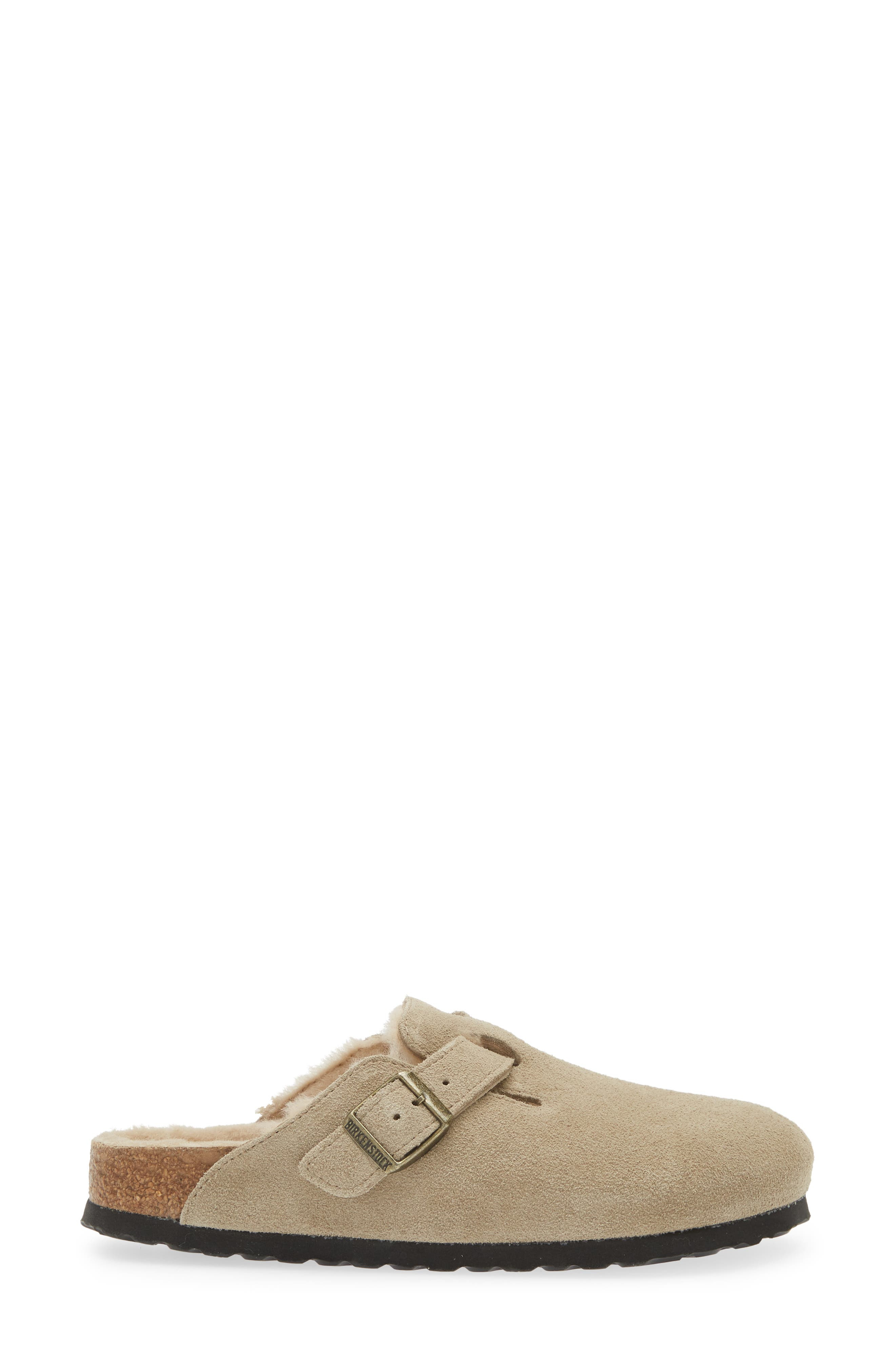 Birkenstock Boston Genuine Shearling Lined Clog in Taupe at Nordstrom - 3