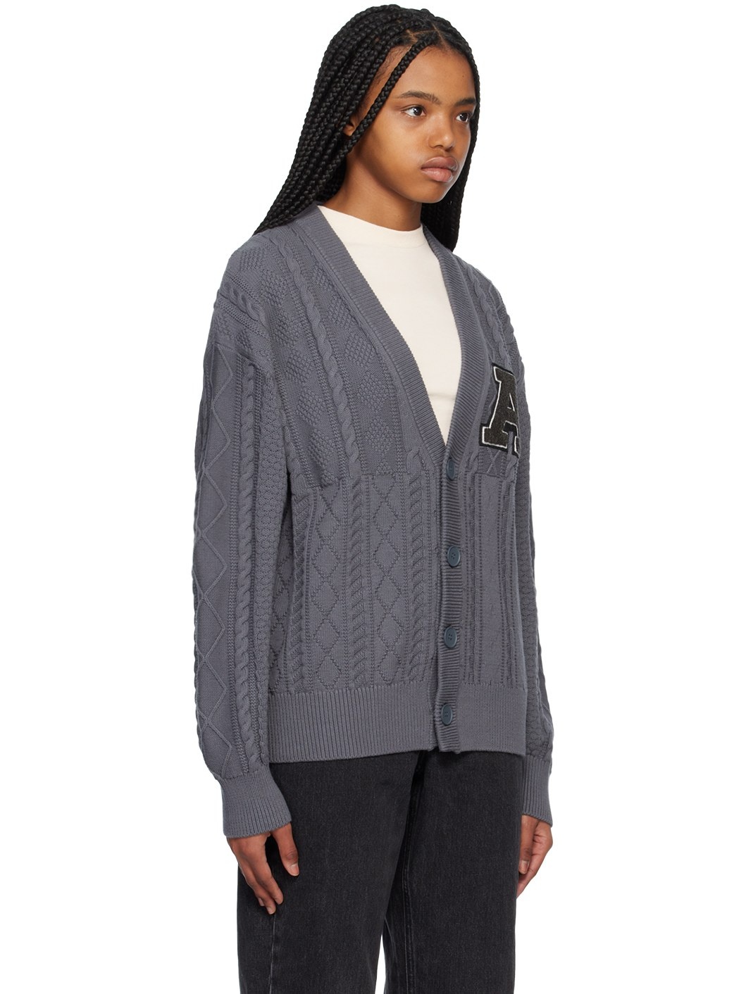 Gray Alpha Cardigan - 2
