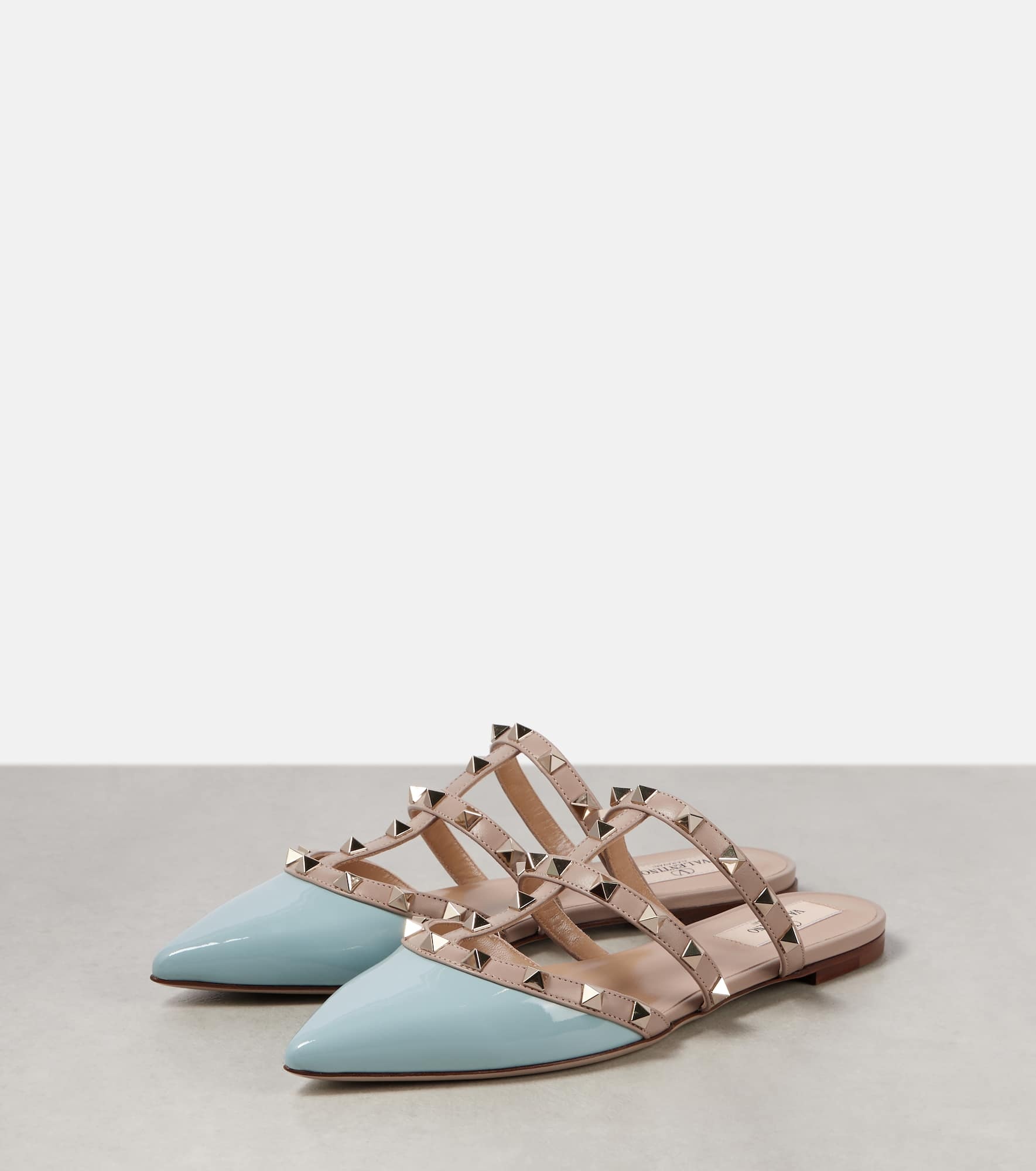 Rockstud leather mules - 5