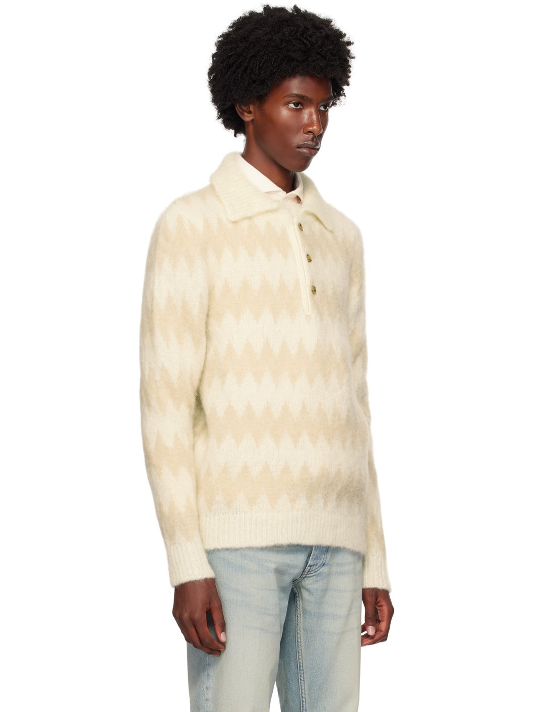 Beige Two-Tone Polo - 2