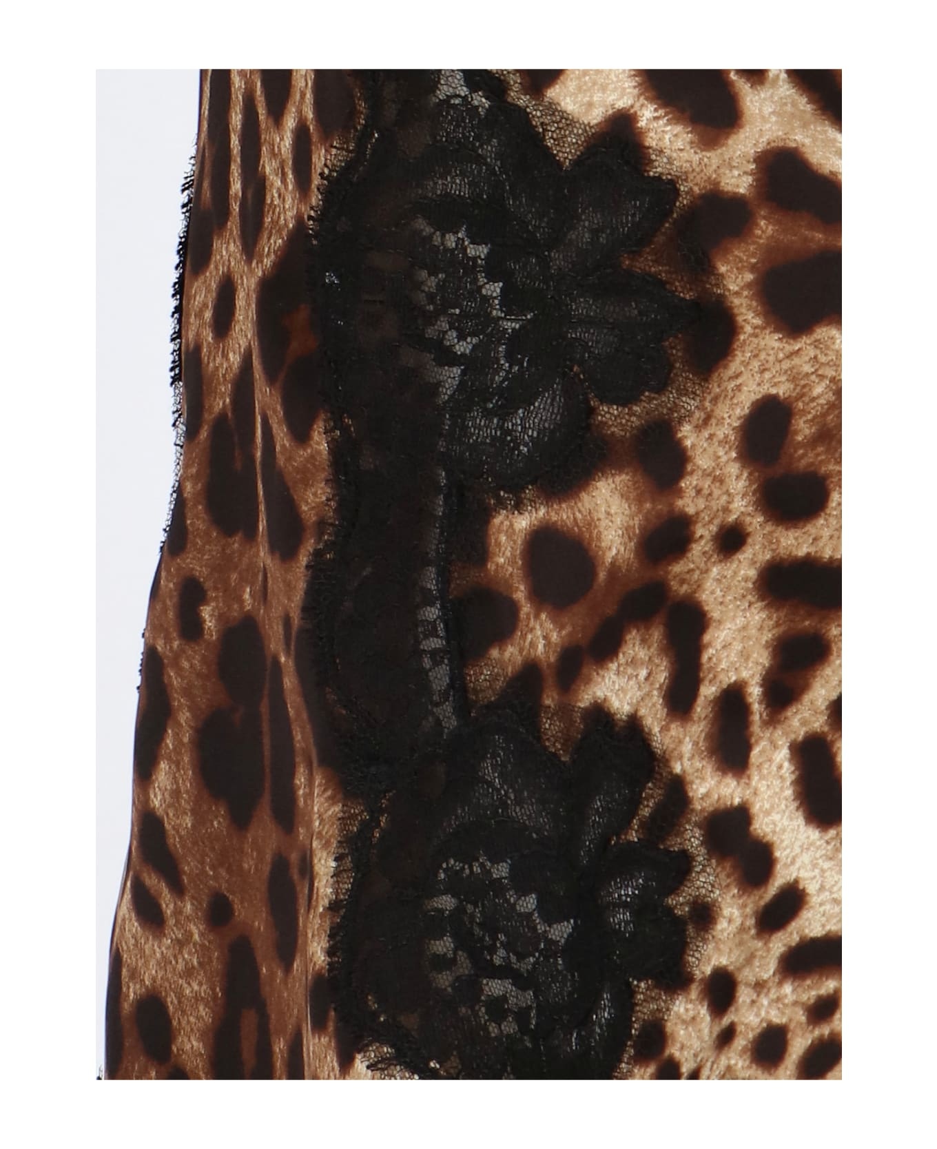 Animalier Silk And Lace Top - 5