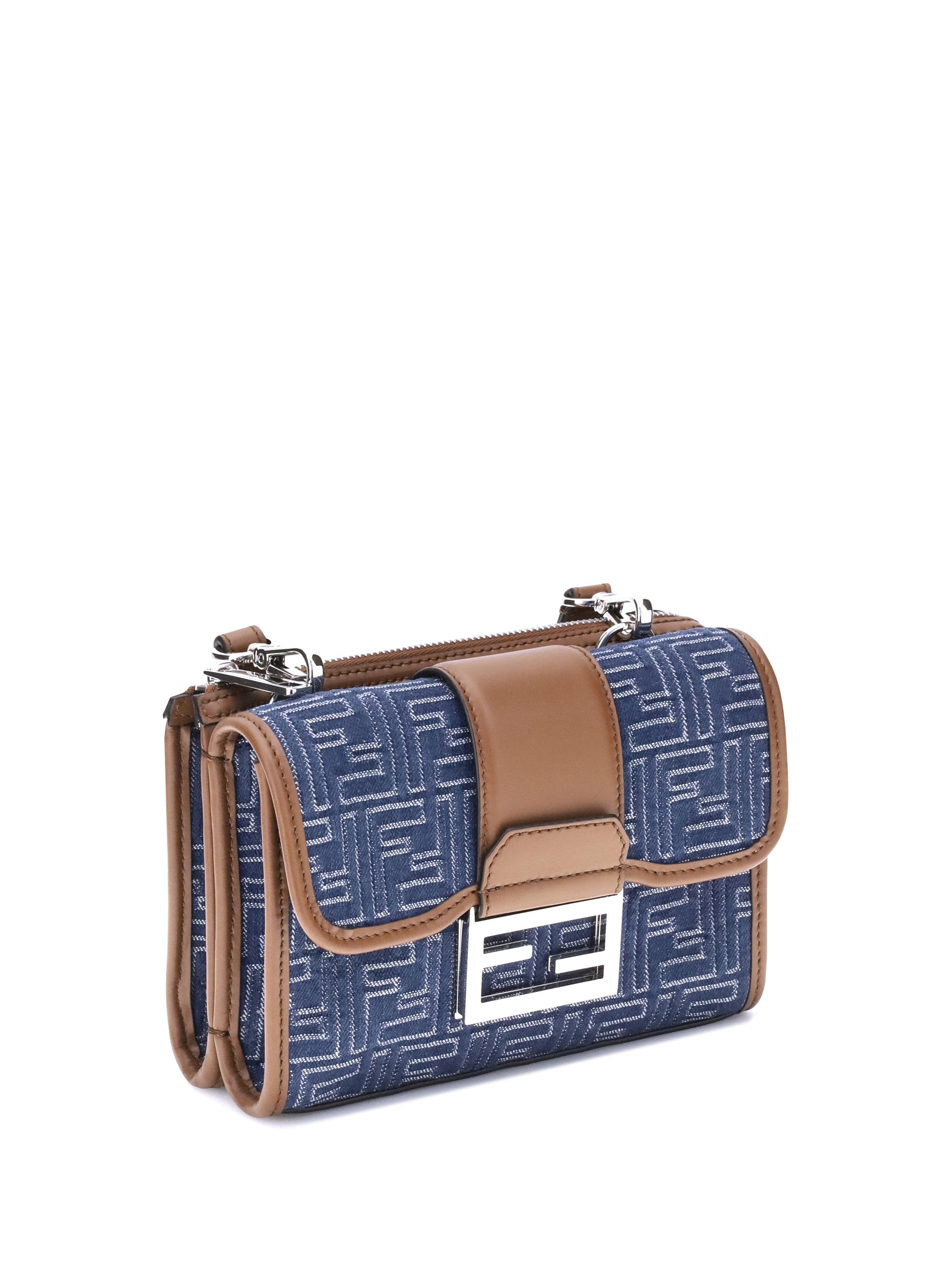 Fendi Men Baguette Denim Shoulder Bag - 2