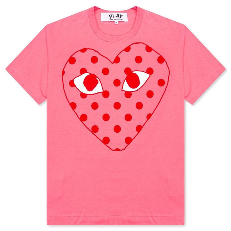Pink Polka Dot Heart T-Shirt 1