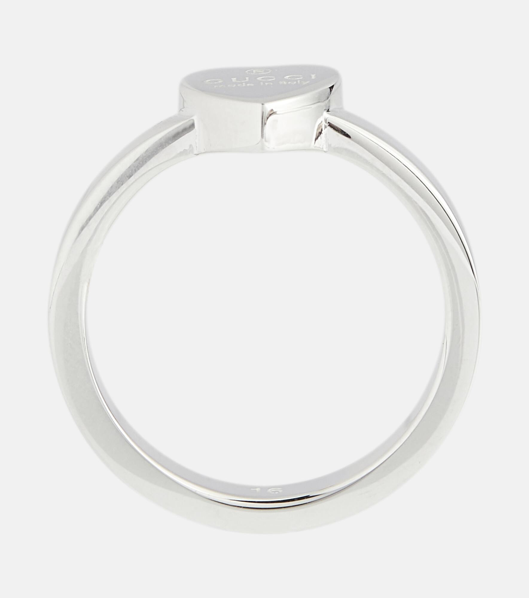 Heart-detail sterling silver ring - 2