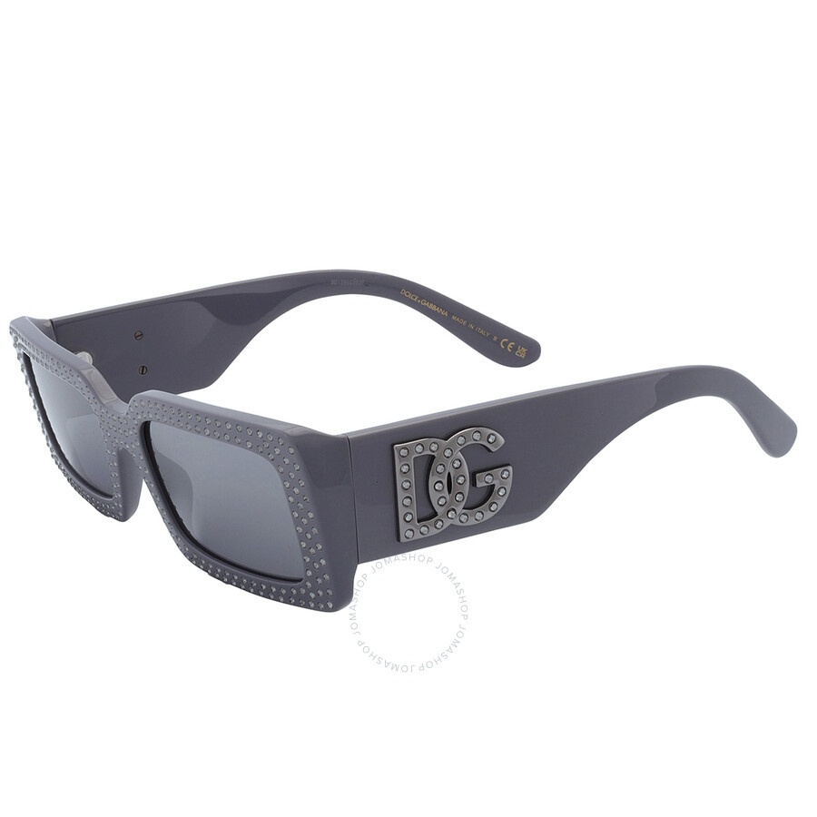 Dolce and Gabbana Grey Mirrored Black Rectangular Ladies Sunglasses DG4447B 30906G 53 - 4