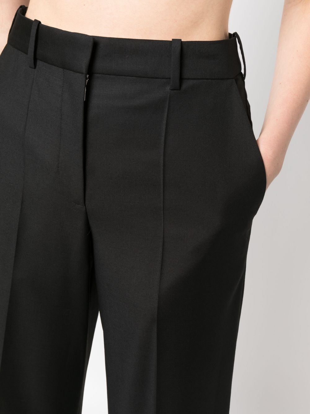 pressed-crease wool trousers - 5