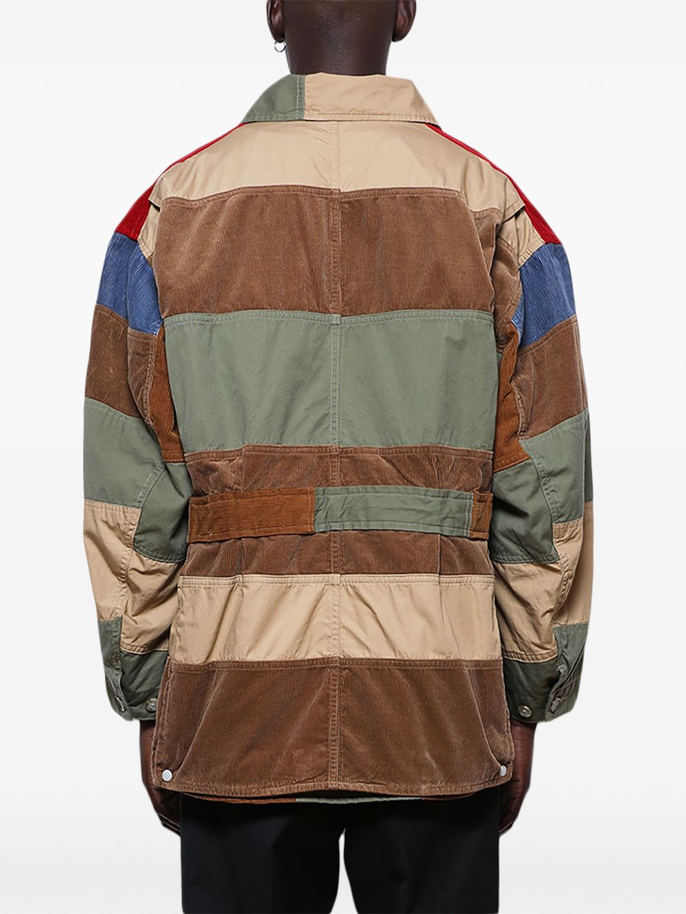 patchwork-design shirt jacket - 5