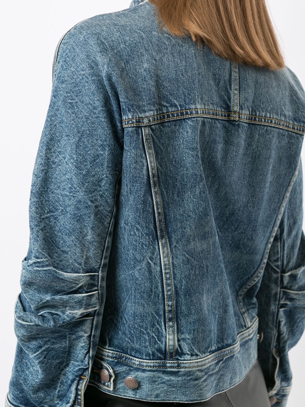 cropped denim jacket - 5