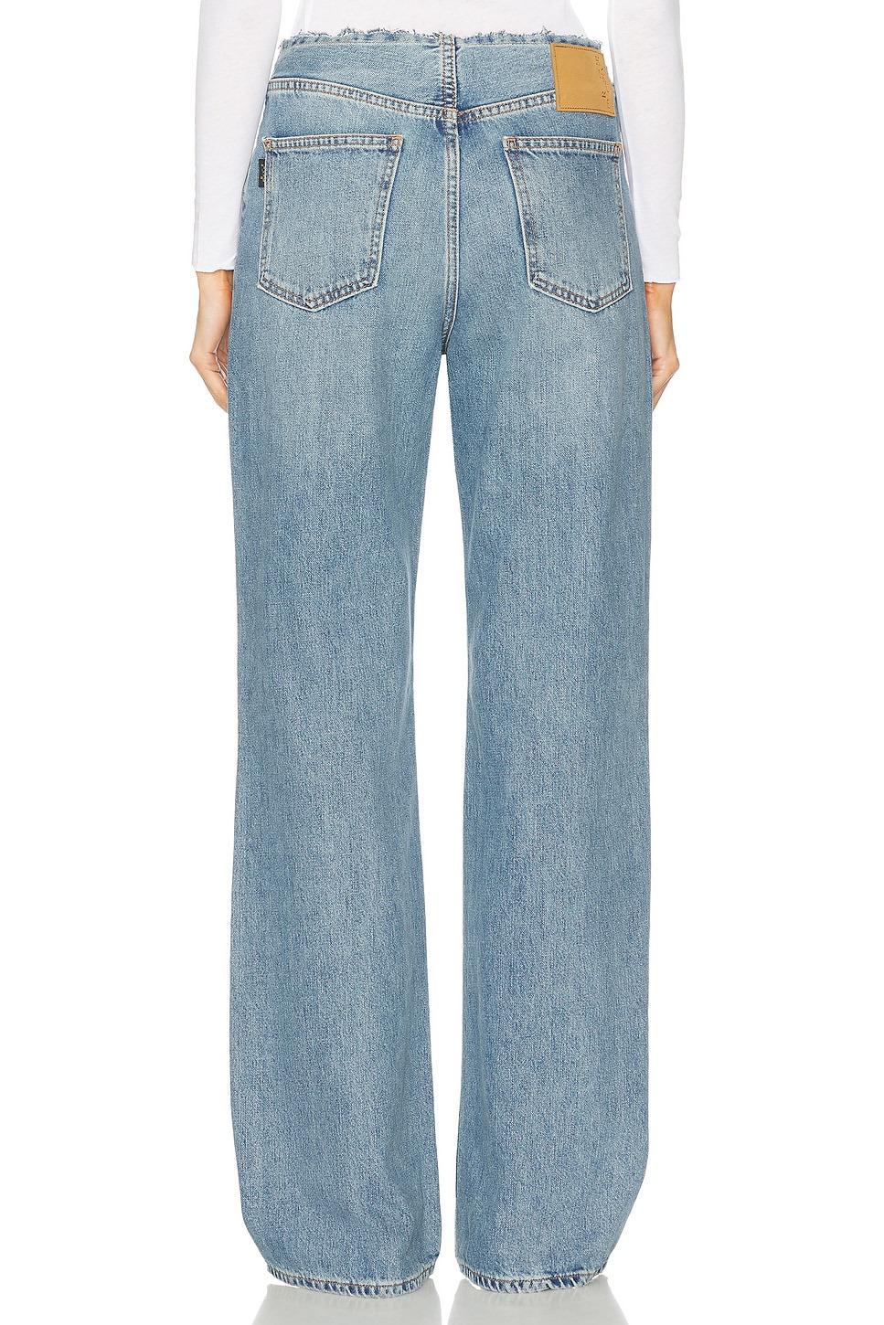 Korea Waistband Straight Leg Jeans - 4