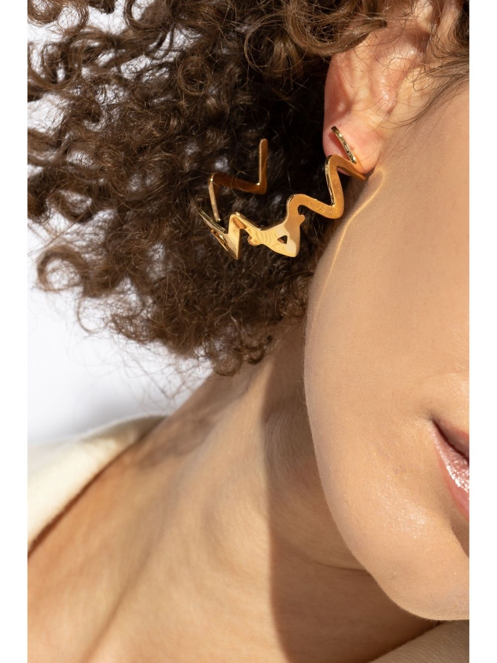logo hoop earring - 2