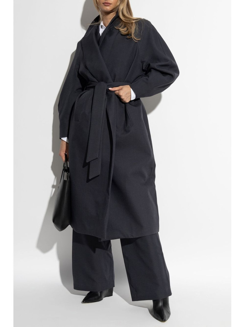 GAUGE81 peak-lapels belted coat outlook