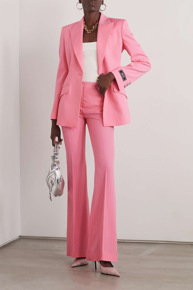 VERSACE Wool-twill flared pants outlook