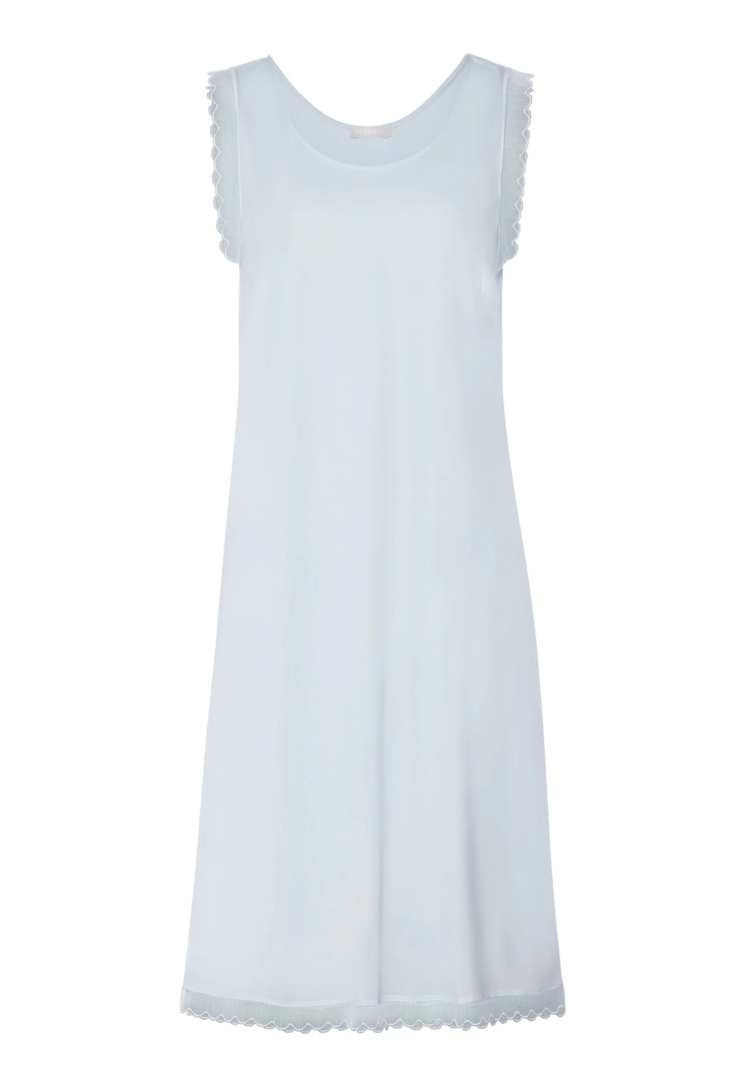 Inaya Scalloped Lace Cotton Tank Nightgown - 1