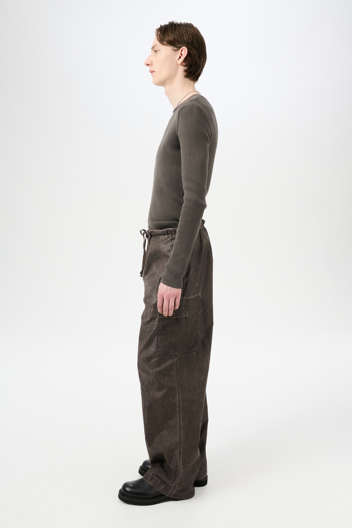 パンツ Our Legaay WAY TROUSER Brown Wash Out Brown Wash Out Nylon Way Trouser - Our Legacy – Assembly New