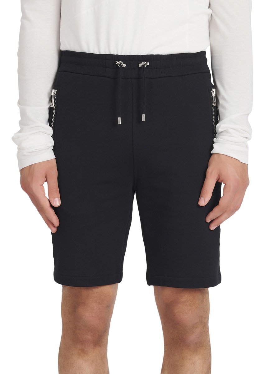 Cotton shorts with embossed Balmain logo - 8