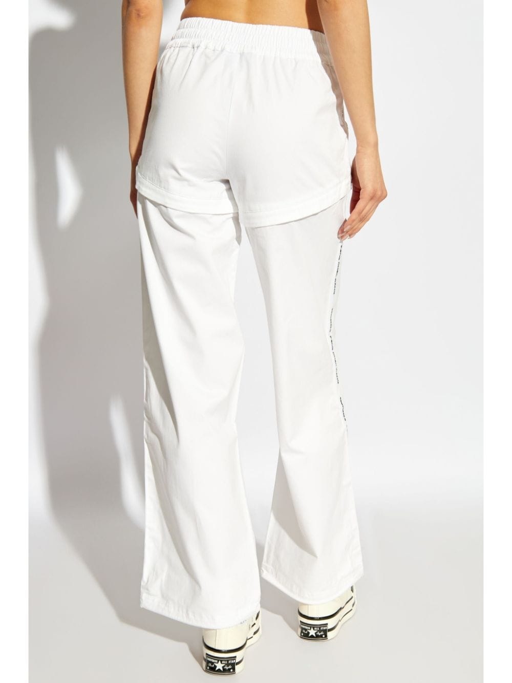 x Feng Chen Wang flocked-logo cargo trousers - 4