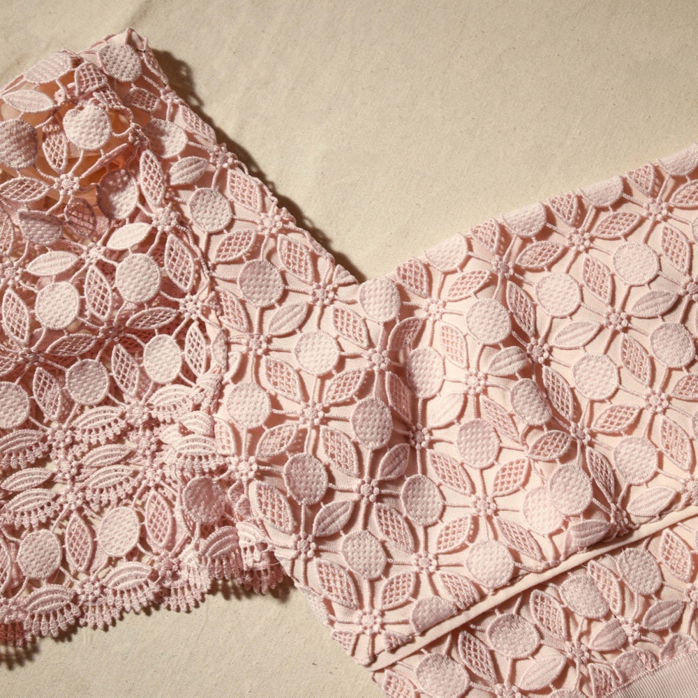 Pink Petal Lace Mini Dress - 4