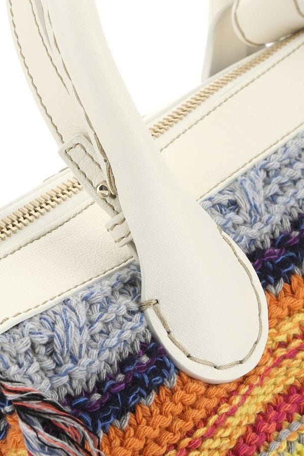 Multicolor leather and cashmere medium Edith handbag - 5