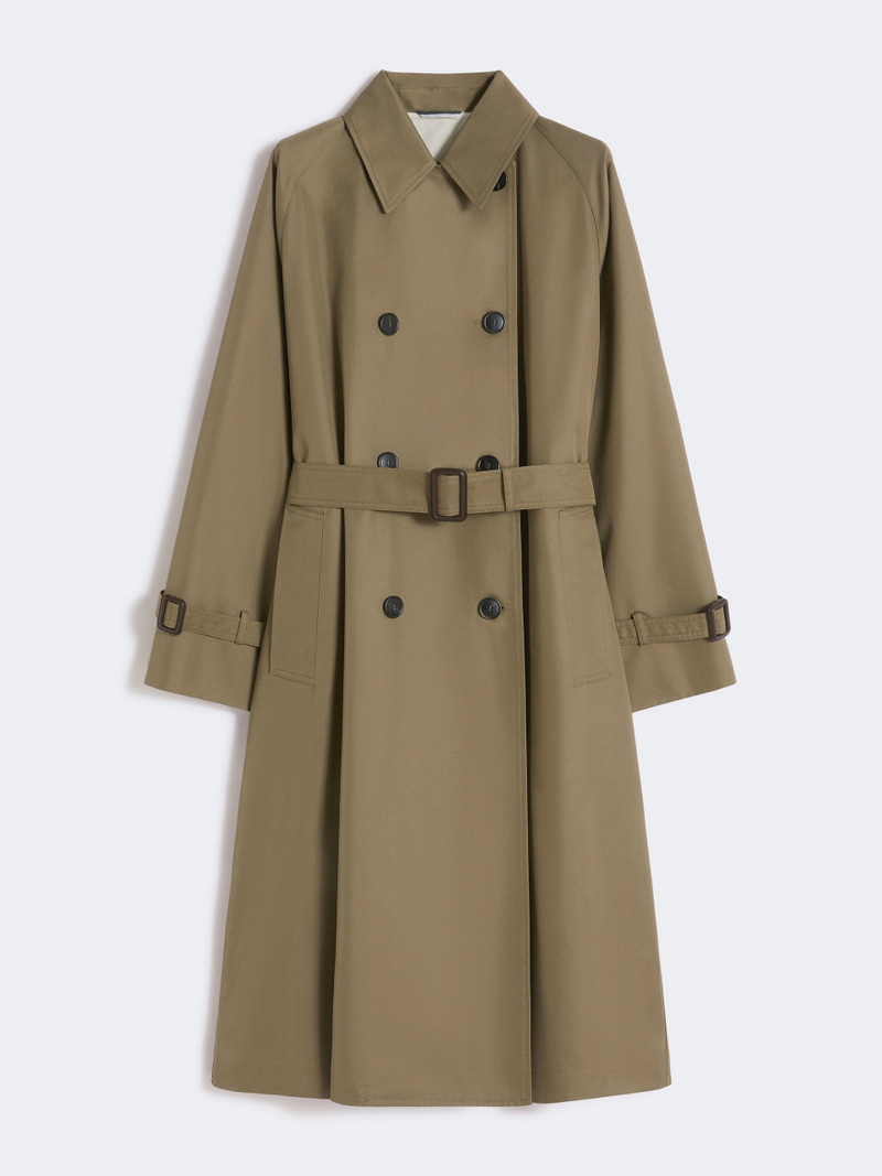 CANASTA Reversible water-repellent gabardine trench coat - MUD 1