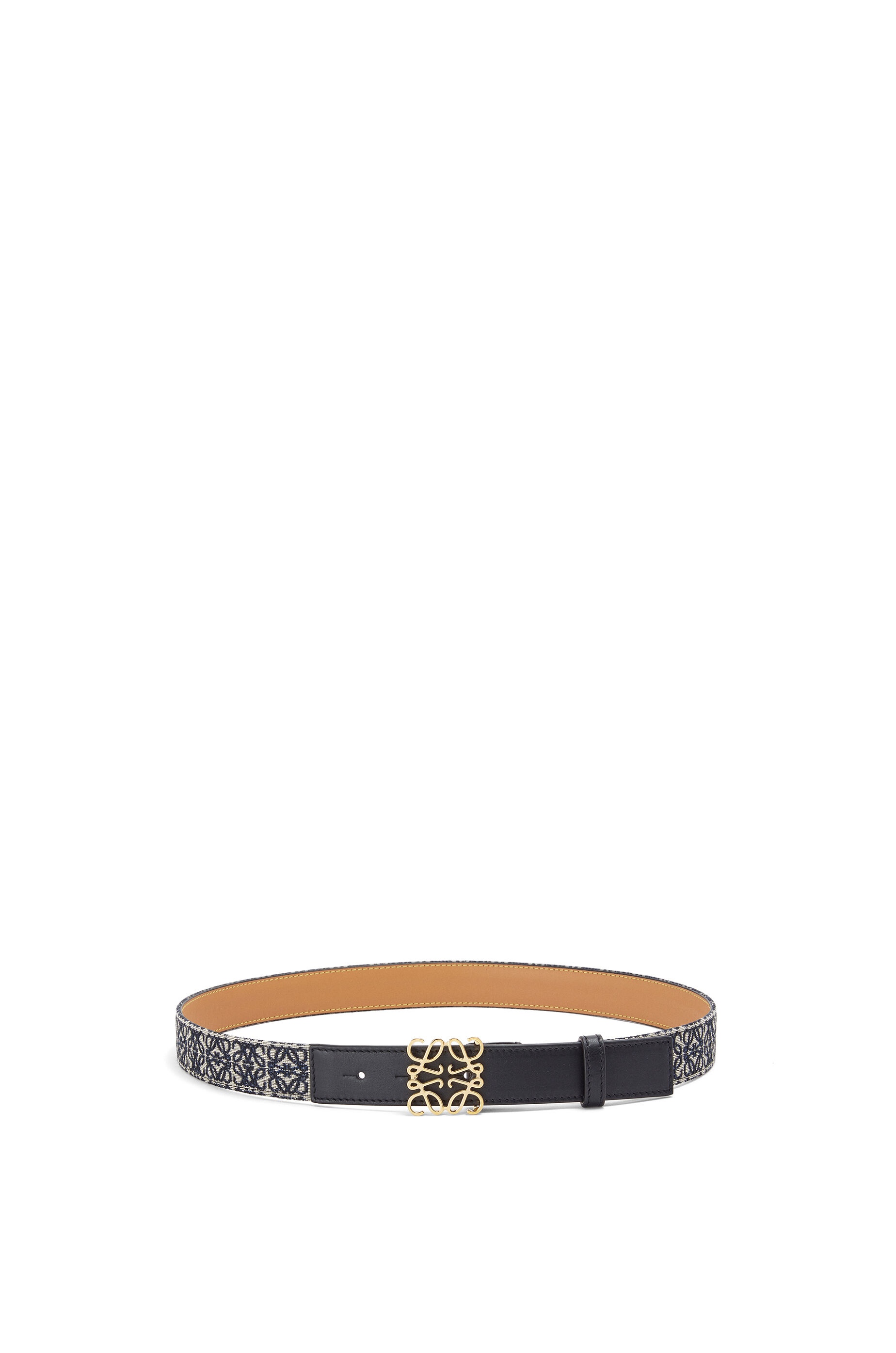 Anagram belt in jacquard and calfskin - 1