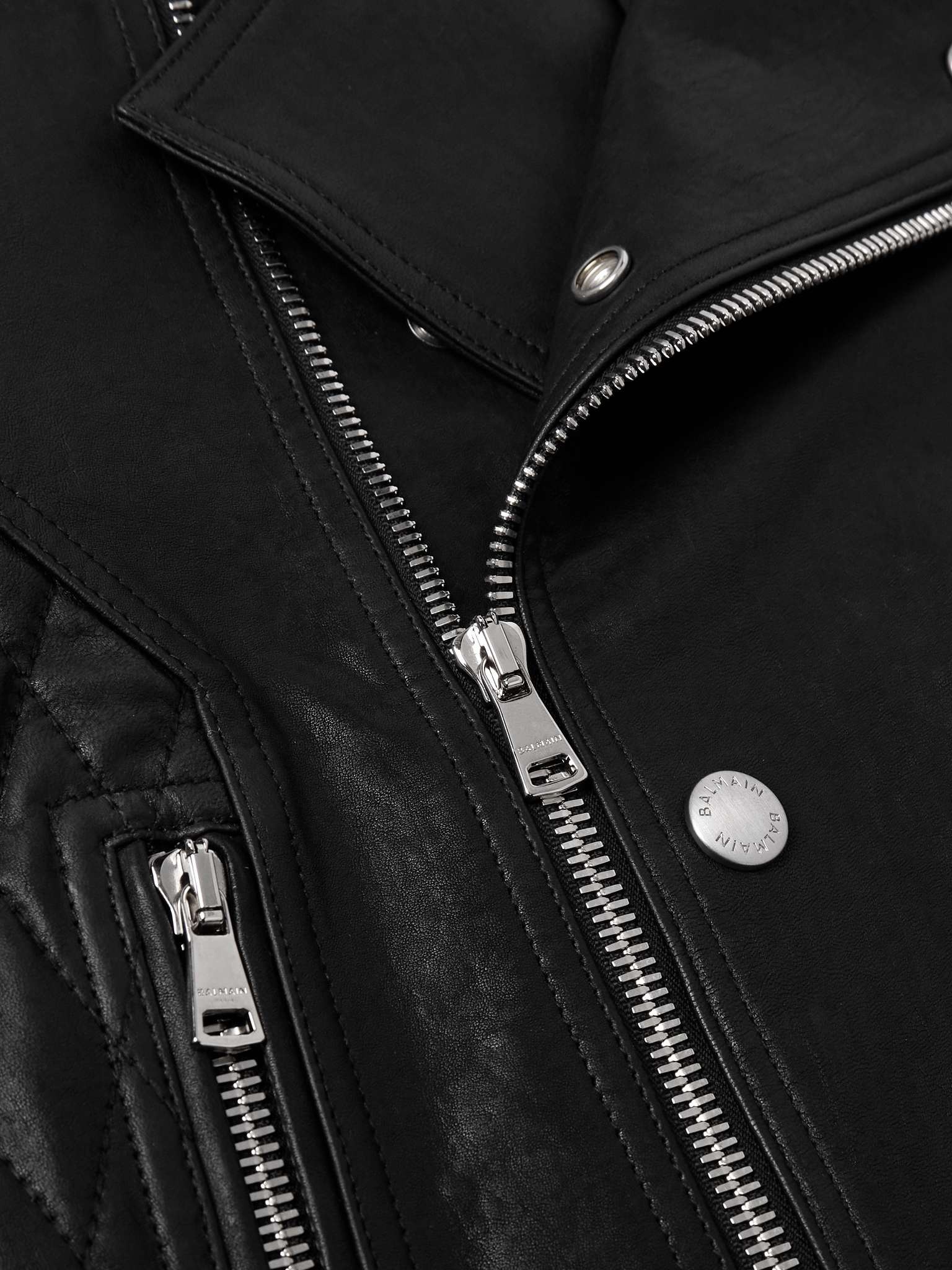 Quilted Leather Jacket - 4