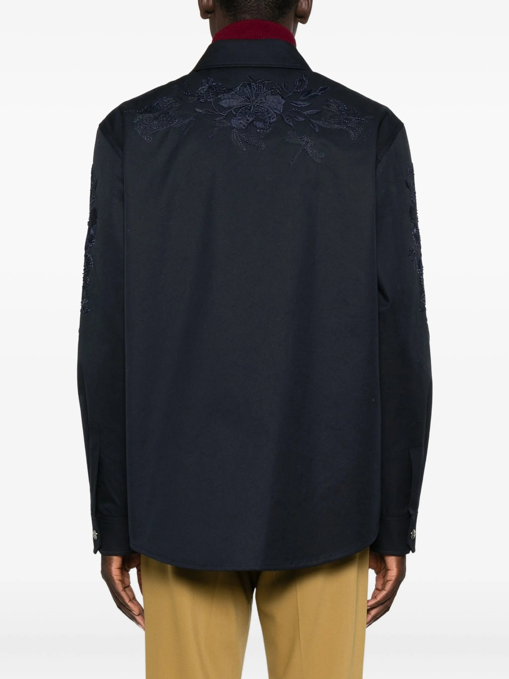 Gucci Floral-embroidered Zip-up Jacket - 3