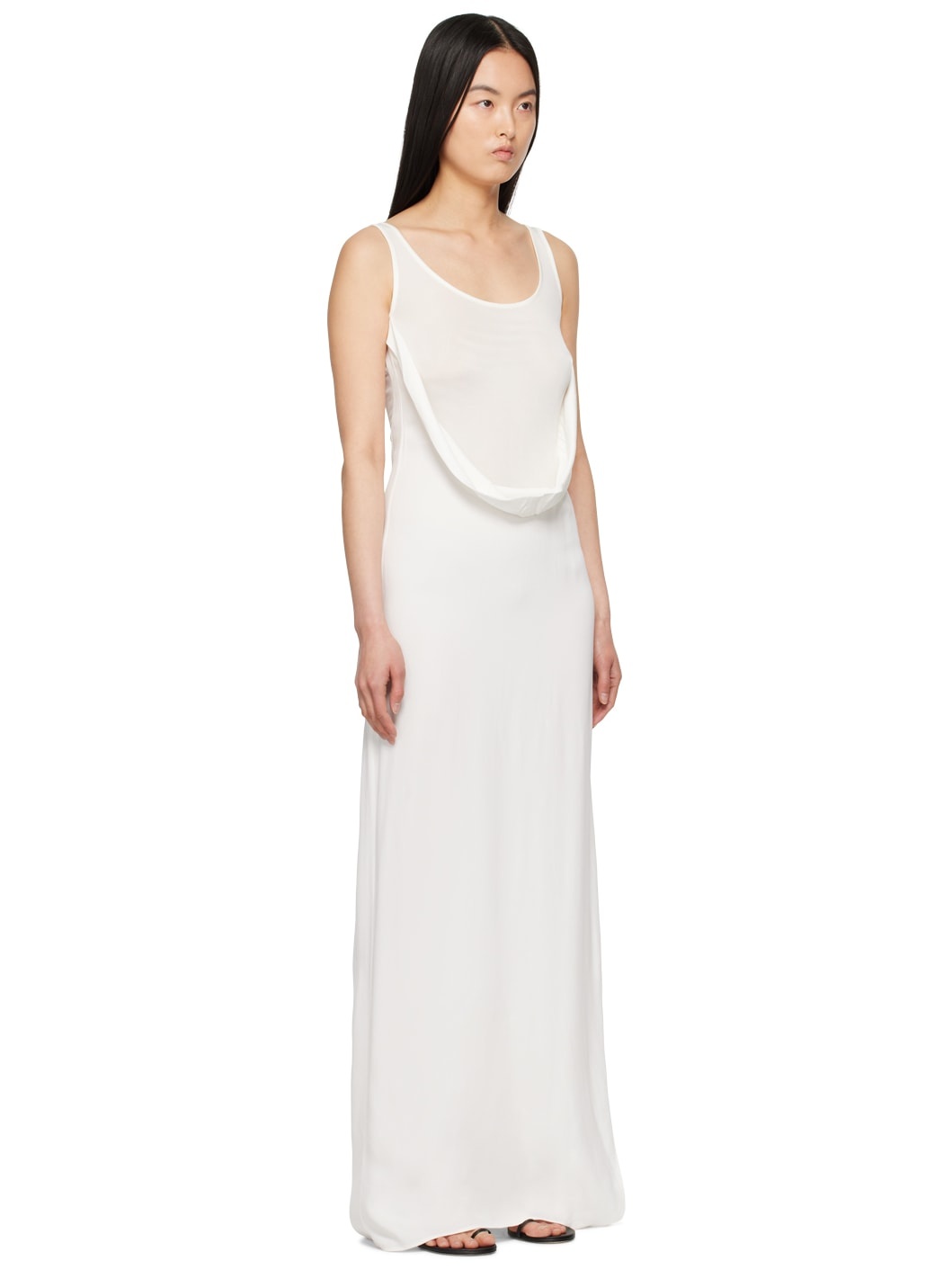 White Fusion Arced Maxi Dress - 2