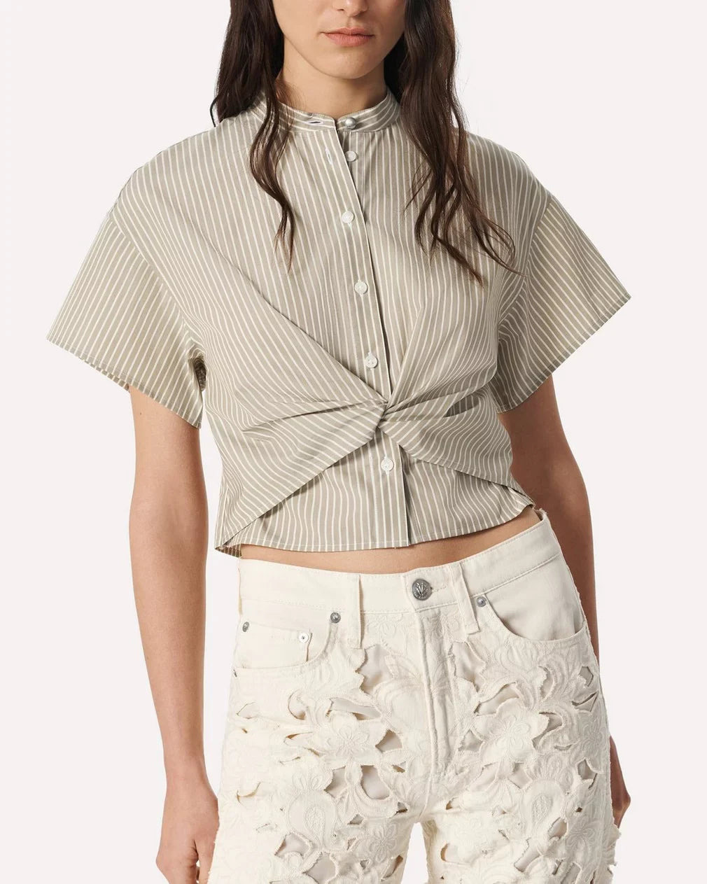 Gretchen Stripe Poplin Shirt - 2