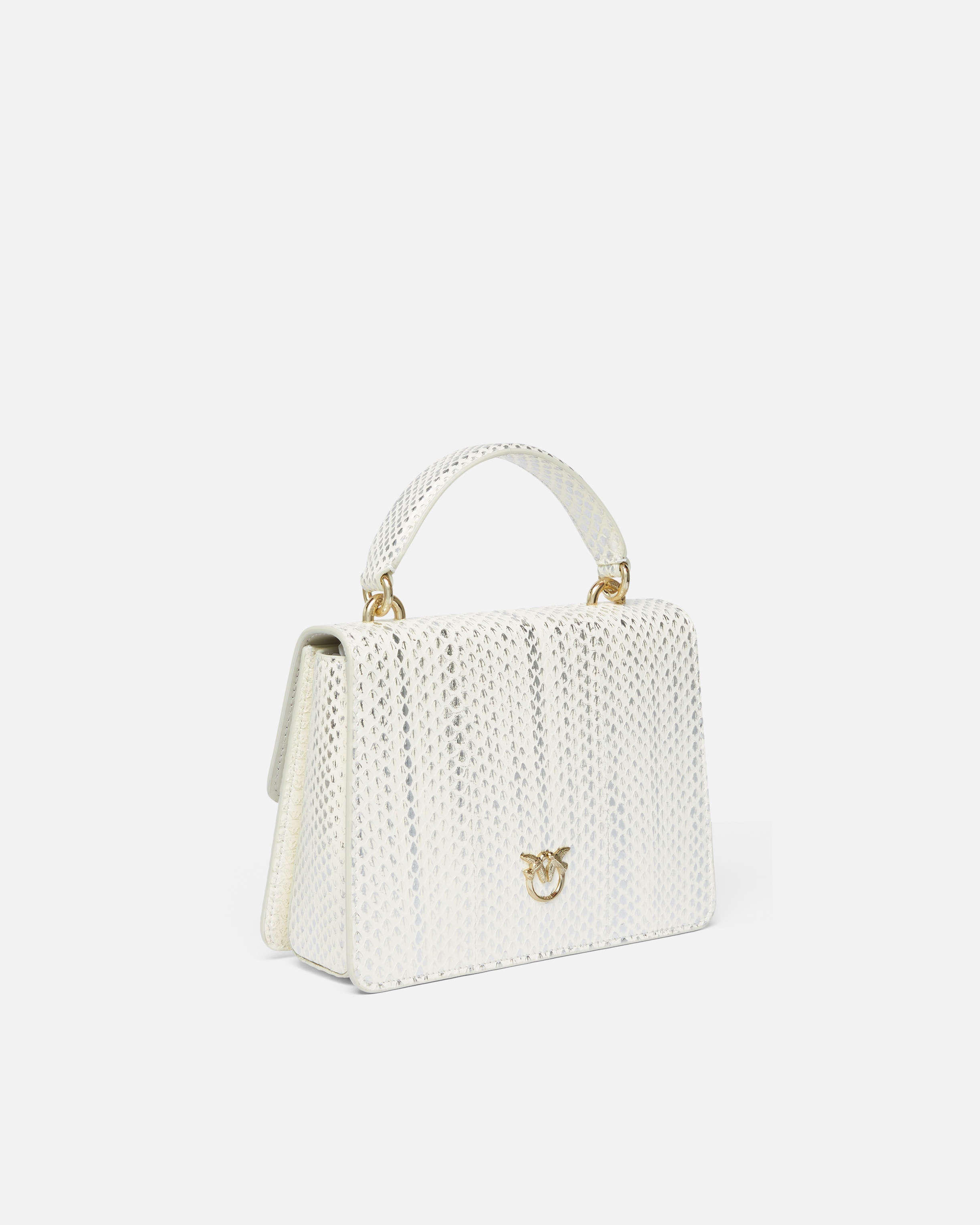 LAMINATED REPTILE HANDBAG WITH SHOULDER STRAP AND HANDLE PINKO GALLERIA - 2