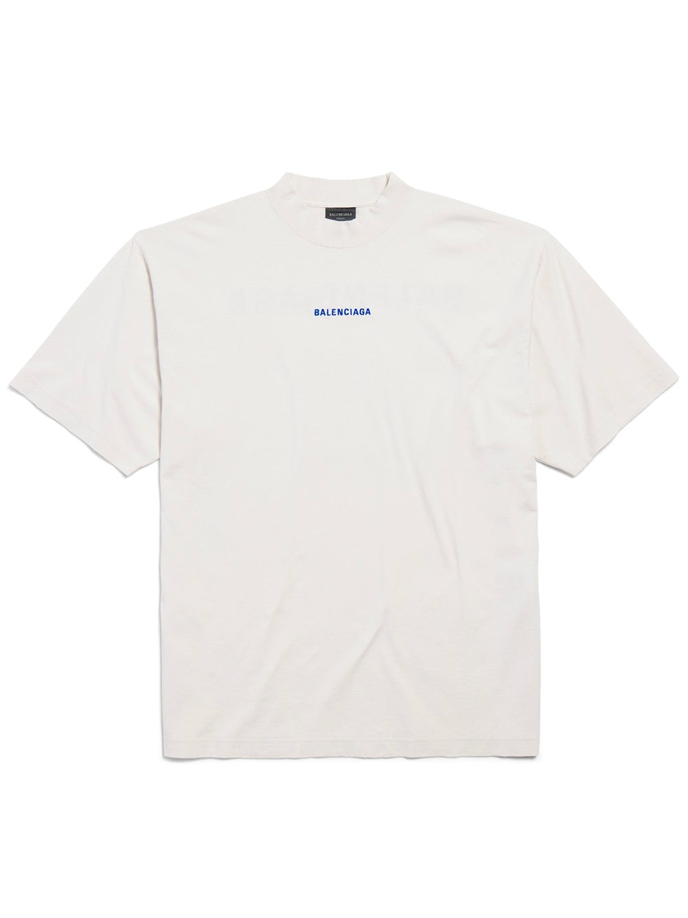 Balenciaga Back T-Shirt Medium Fit In Dirty White/Blue - 1