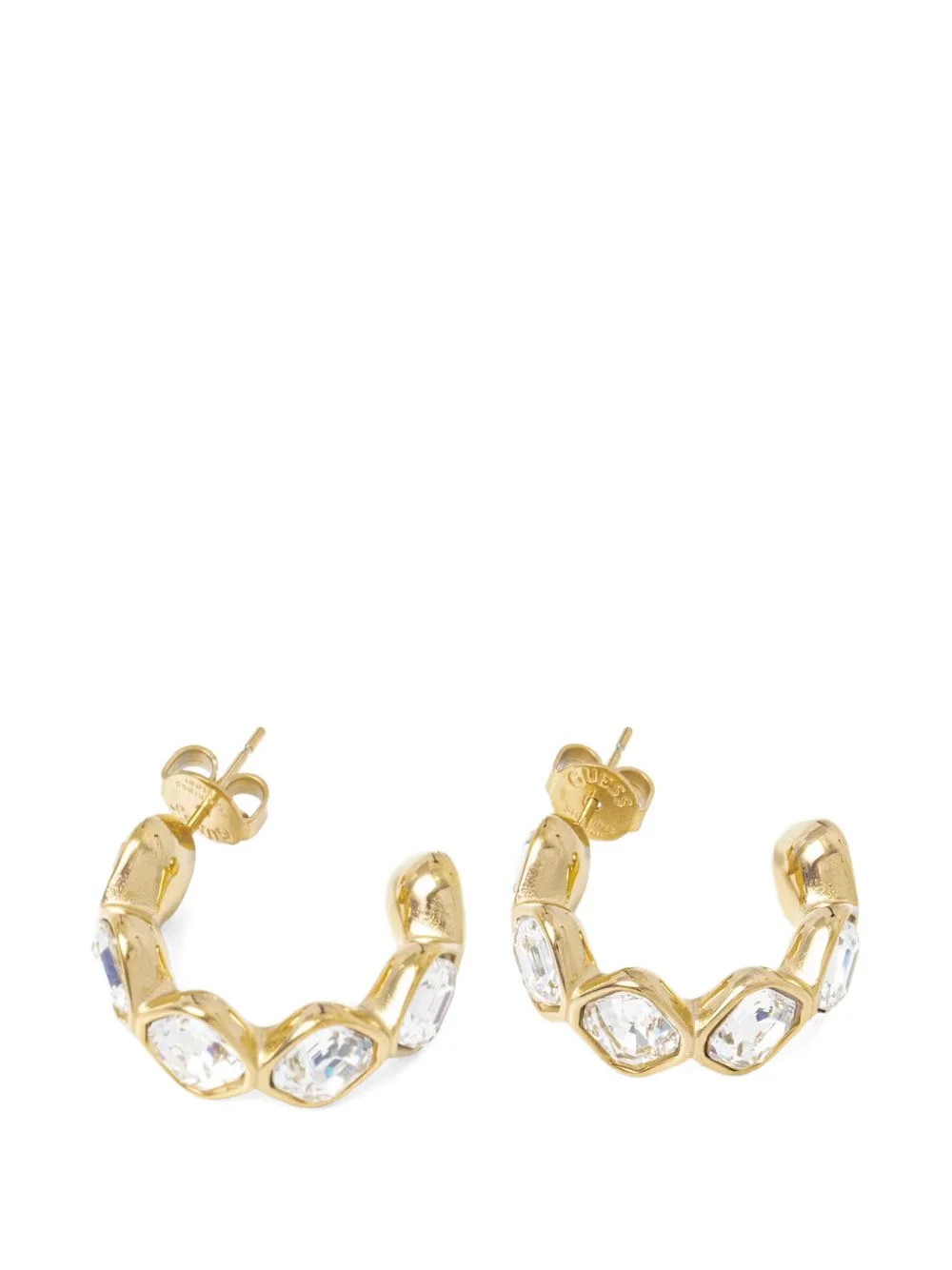 crystal-embellished hoop earrings - 1