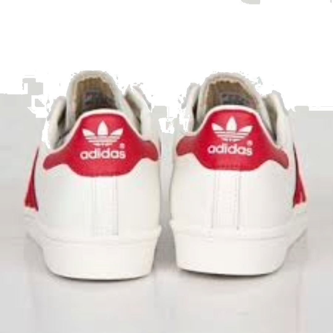 adidas Originals Superstar 80s Deluxe 'White Red'" B35982 - 3