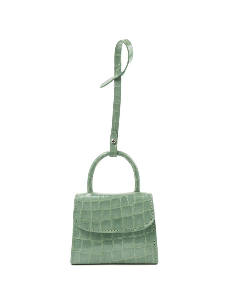 mini cardholder croco-embossed charm 1