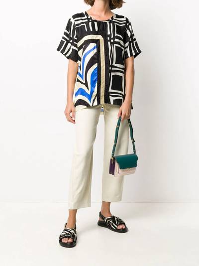 Marni flap colour-block shoulder bag outlook