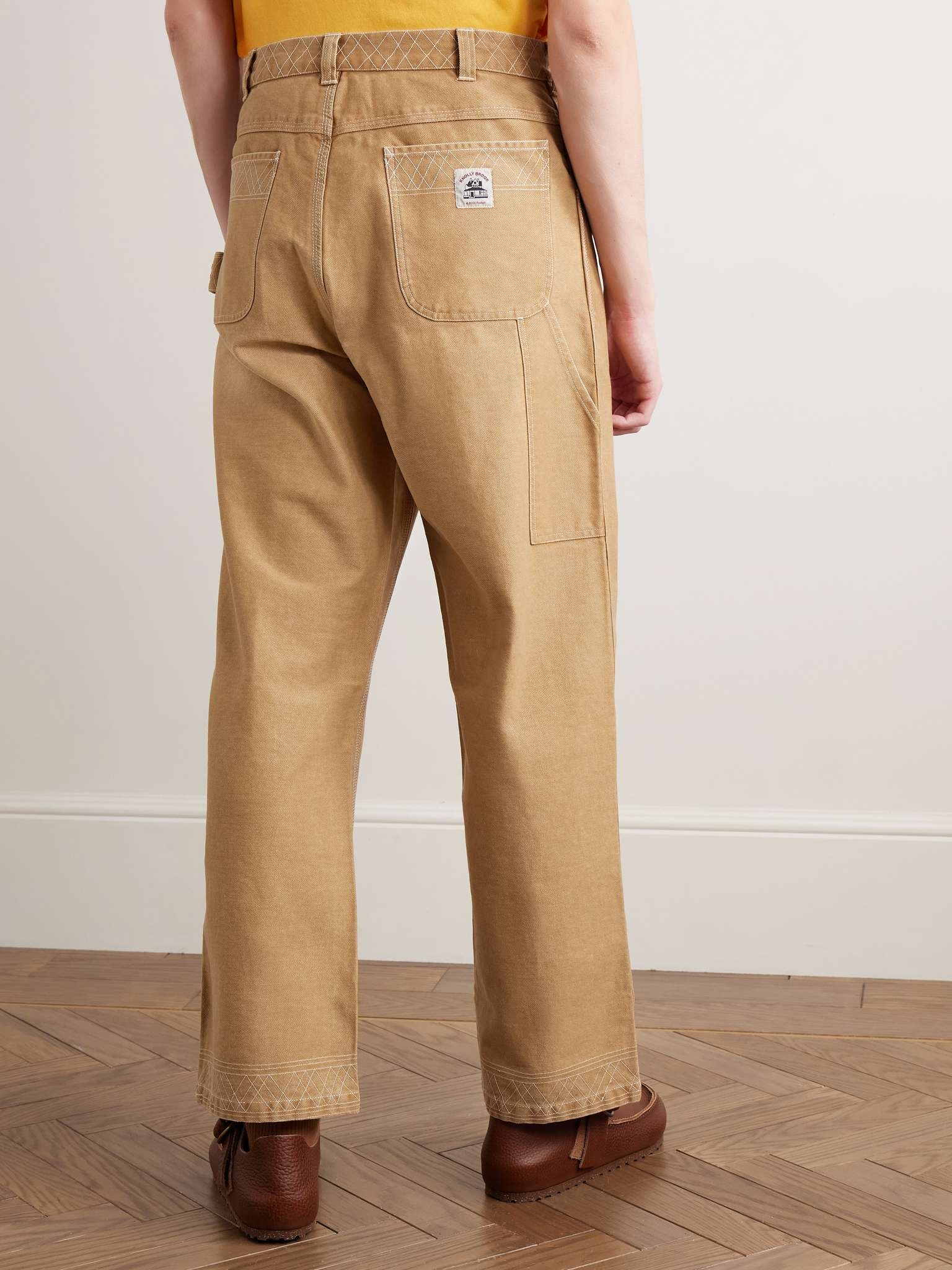 Knolly Brook Straight-Leg Embroidered Cotton-Canvas Trousers - 4