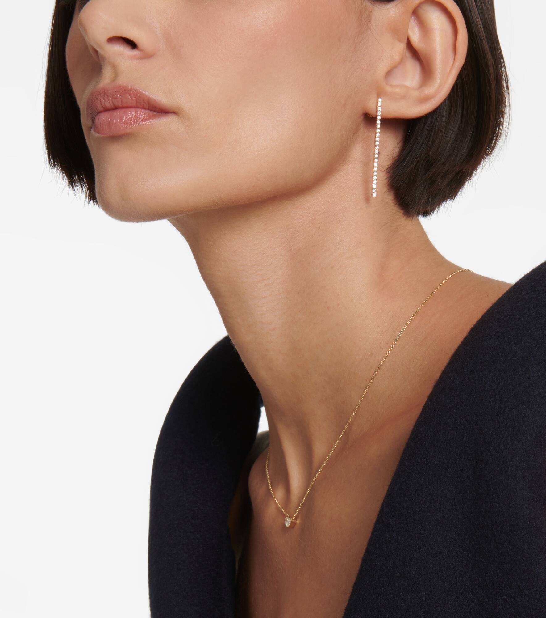 River 18kt gold earrings with diamonds - 5
