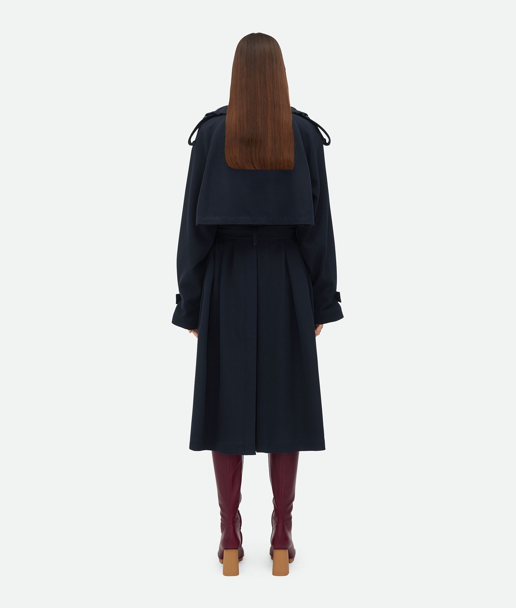Wool Gabardine Trench Coat - 3