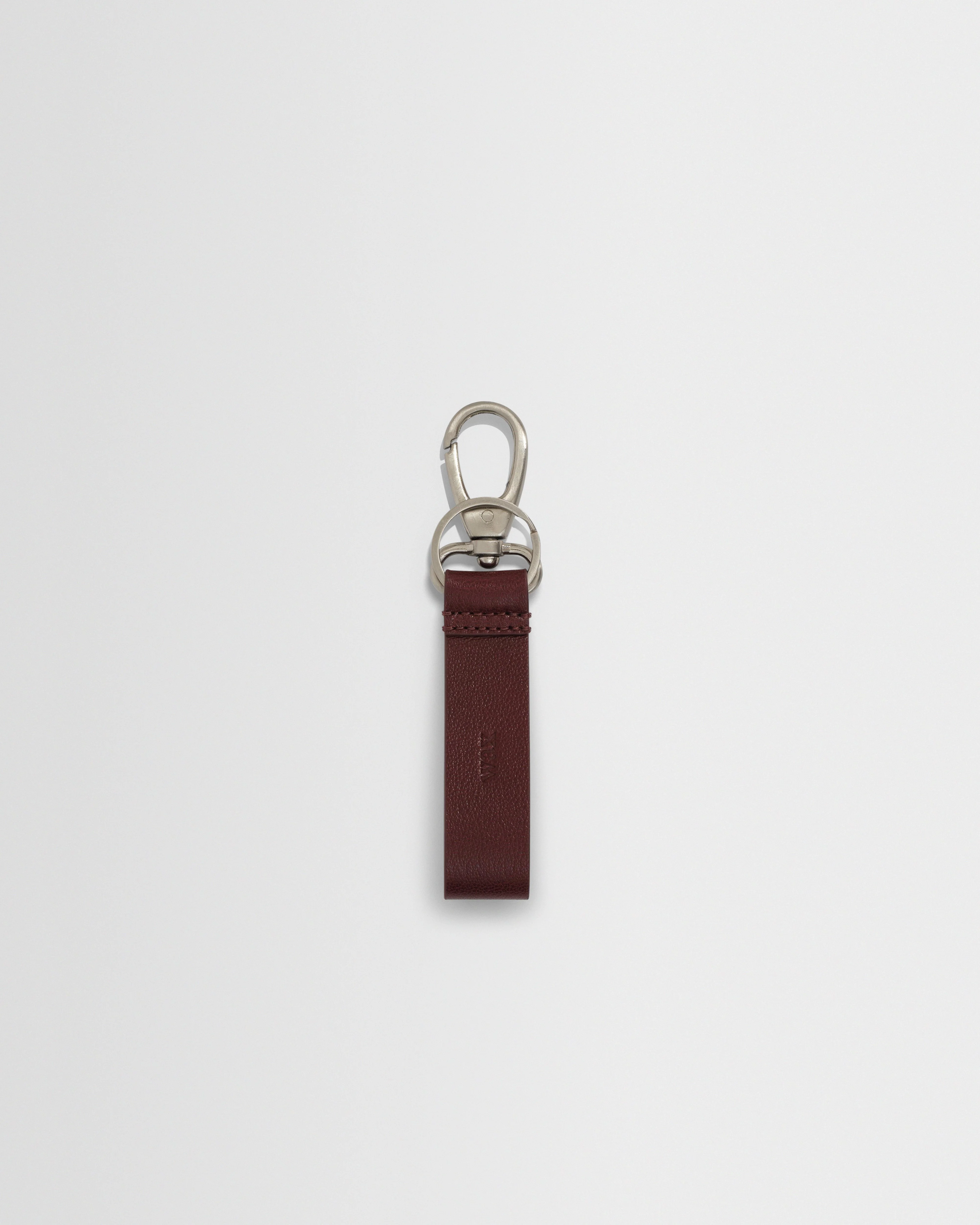 Boston - Cherry Retro Grain Leather Keyring - 1